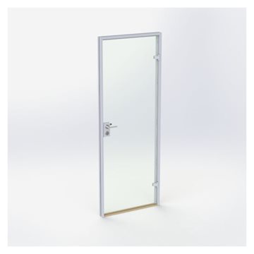 Glassdør - Matt sølv - M8: 790 x 2090 mm